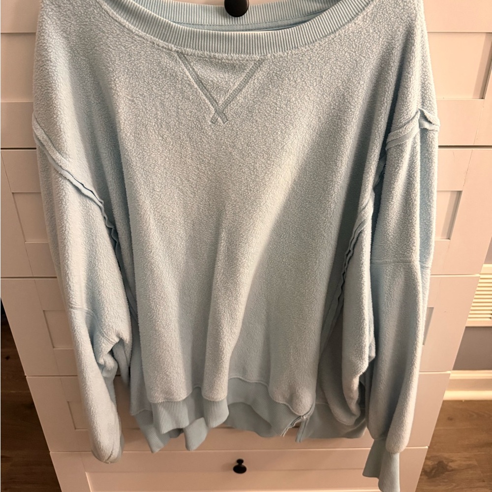 American Eagle Outfitters Soft Blue Crew Neck Sweater